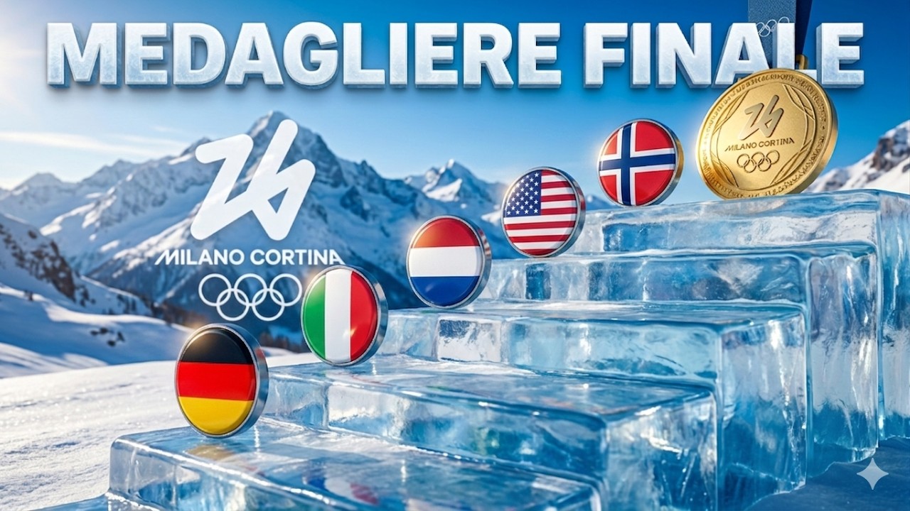 MILANO CORTINA 2026: IL MEDAGLIERE FINALE DEI XXV GIOCHI OLIMPICI INVERNALI