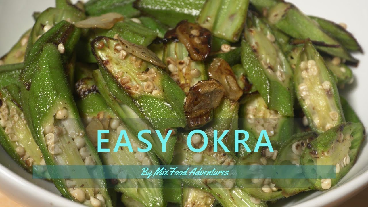 EASY VEGETARIAN OKRA RECIPE. VEGETARISCH OKER RECEPT.