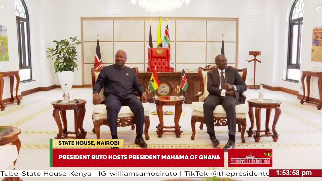 President Ruto Hosts President Mahama of Ghana, State House