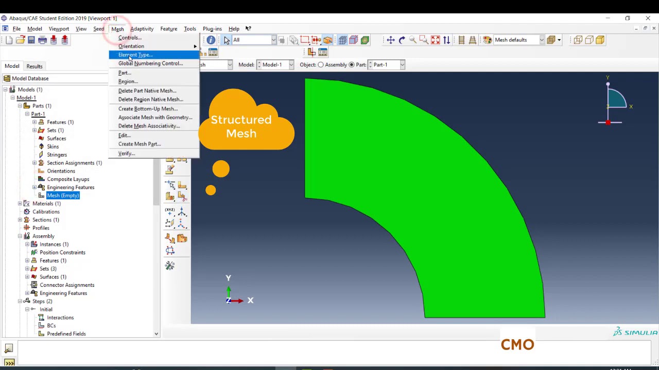 ABAQUS tutorial: Thick walled cylinder under internal pressure - A 2D plane strain model