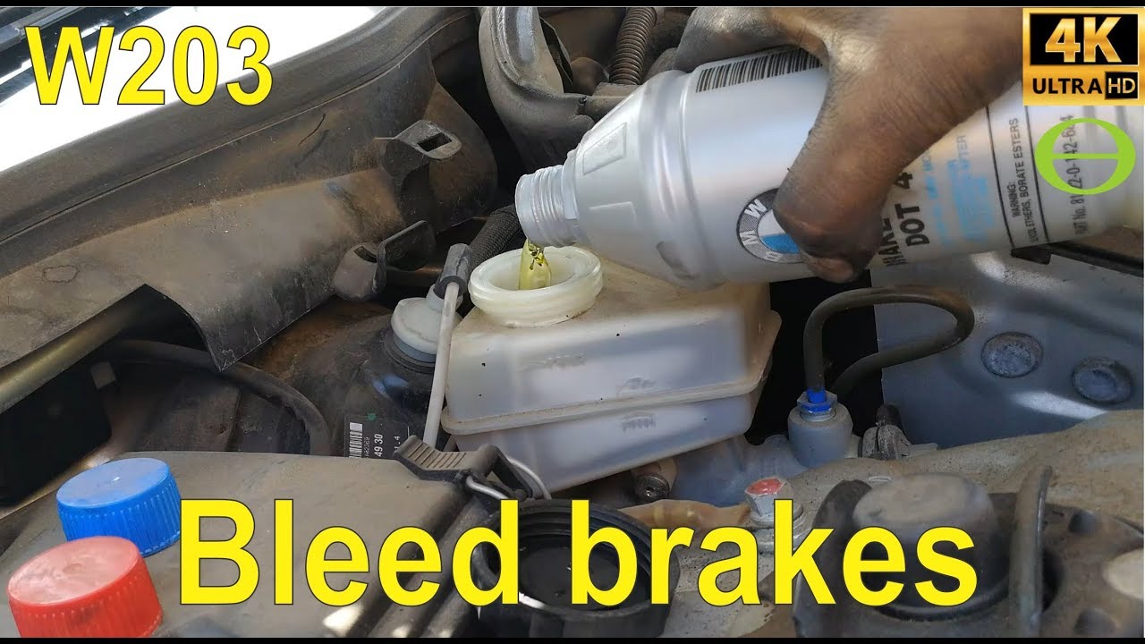 How to bleed / flush brake fluid on a c-class Mercedes (W203)