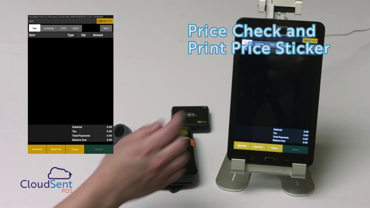 Price Check and Print Price Sticker - Cloudsent POS System