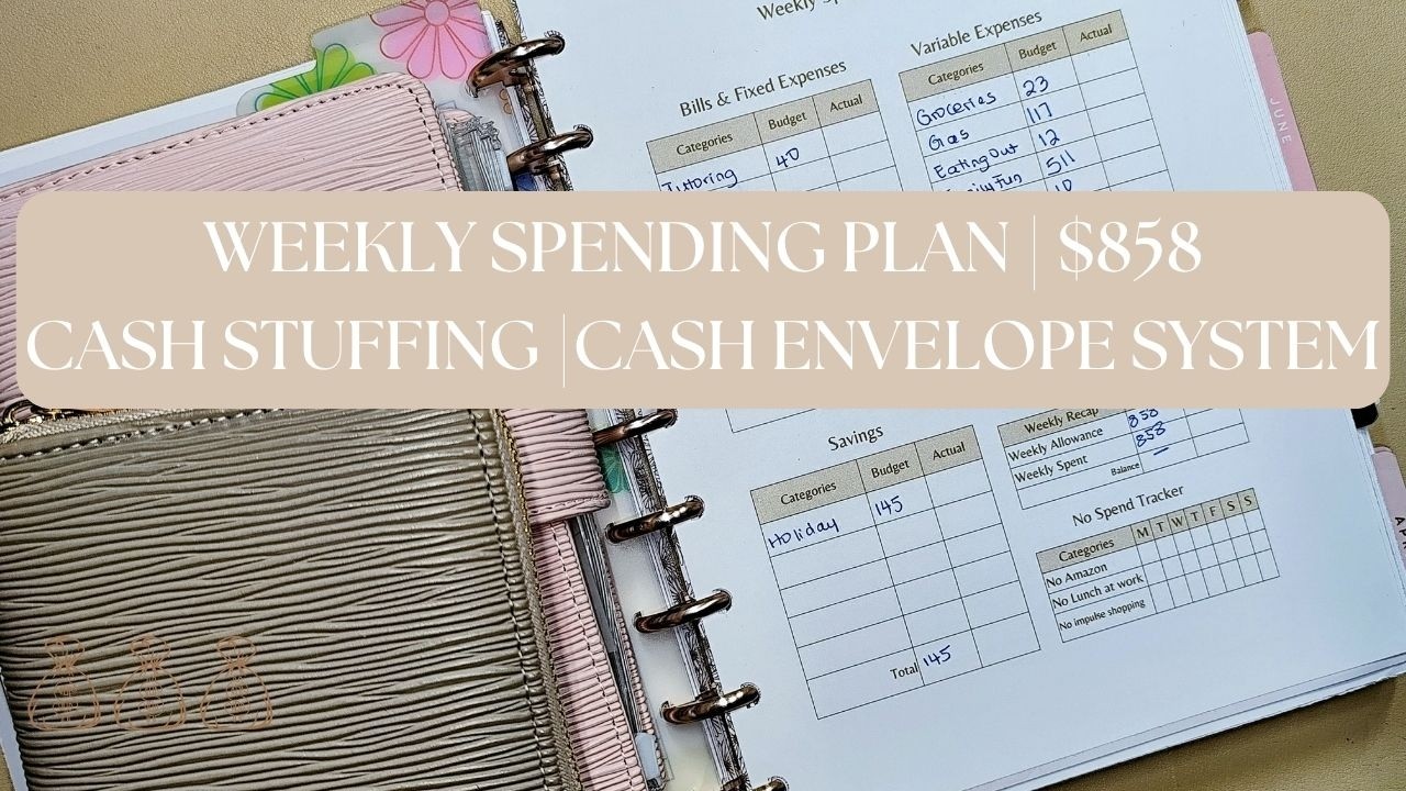 WEEKLY SPENDING PLAN | CASH STUFFING | CASH ENVELOPE SYSTEM | WEEK ENDING 02/28/26 - $858