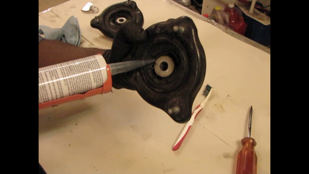 How to repair front strut mount bracket bushing