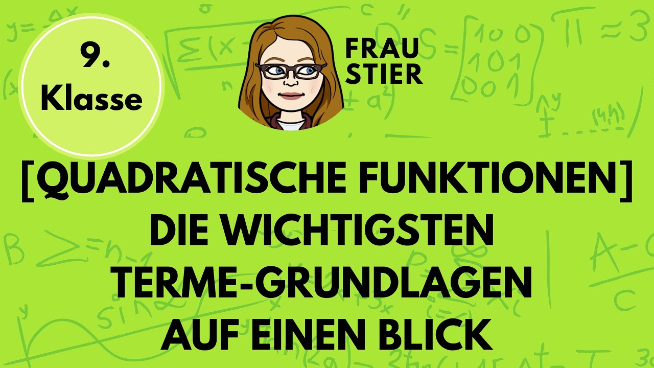 Was du über Terme wissen musst für das Rechnen mit quadratischen Funktionen, wichtigste Rechenregeln
