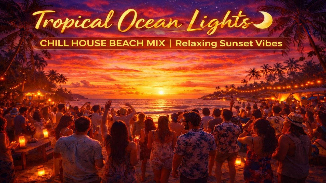 Tropical Ocean Lights 🌊 Chill House Beach Mix | Relaxing Sunset Vibes