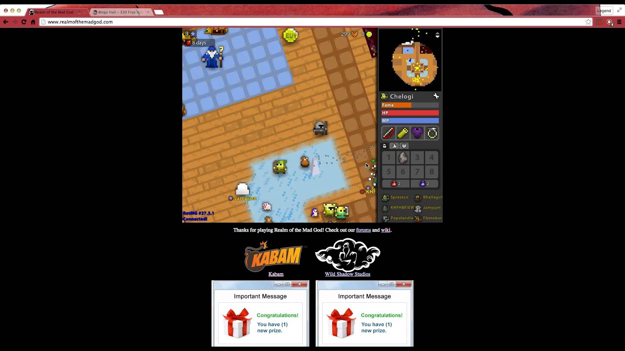 Tapworth Stroker: RoTMG Trolls: He Ran Away! l Dropping Life Pot!!