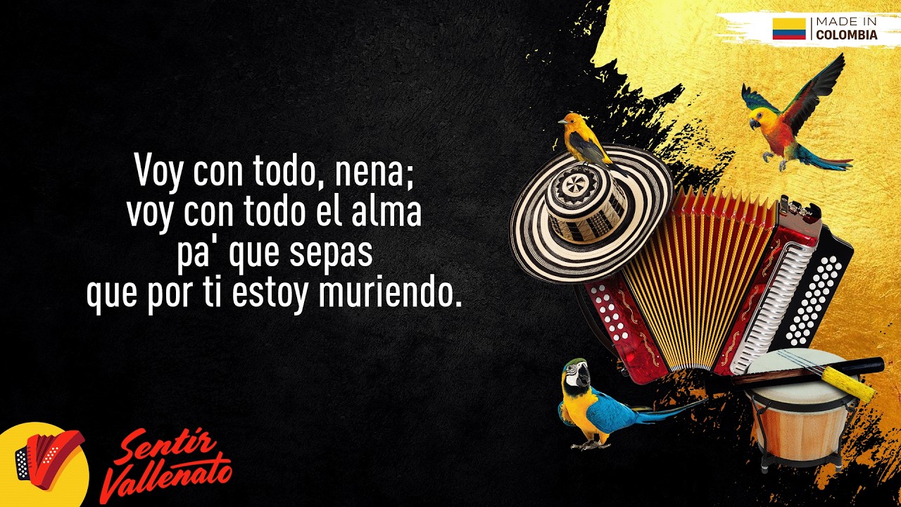 Voy Con Todo, Peter Manjarr&eacute;s, Video Letra - Sentir Vallenato