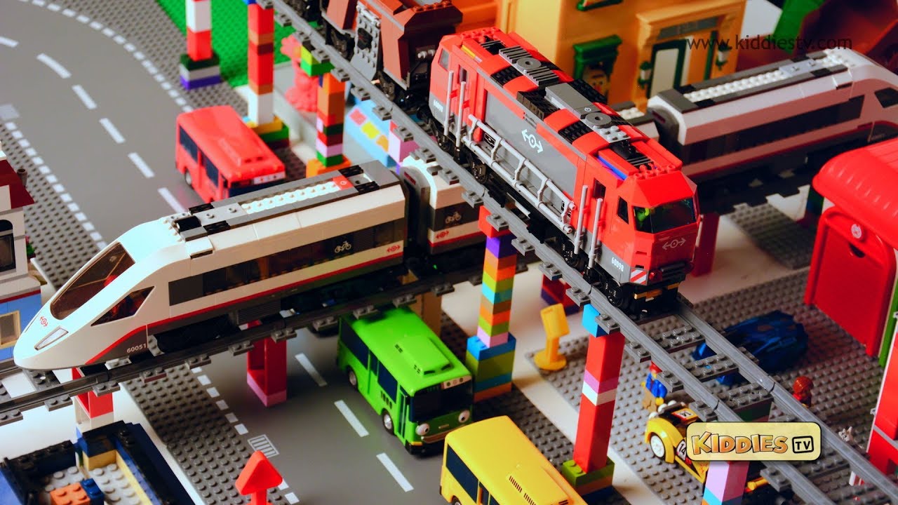 Lego City High Speed Passenger Train Story | 60051 and 60098 train crash | Preschool | Kindergarten