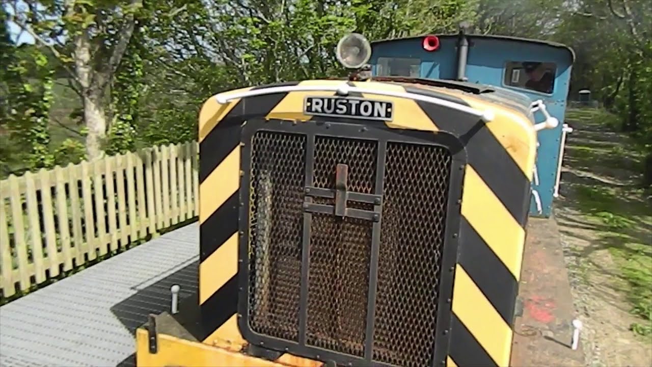 Trip ex Prospidnick Halt on Ruston Diesel Loco 97649 & Daisy Guards Van Helston Railway Cornwall