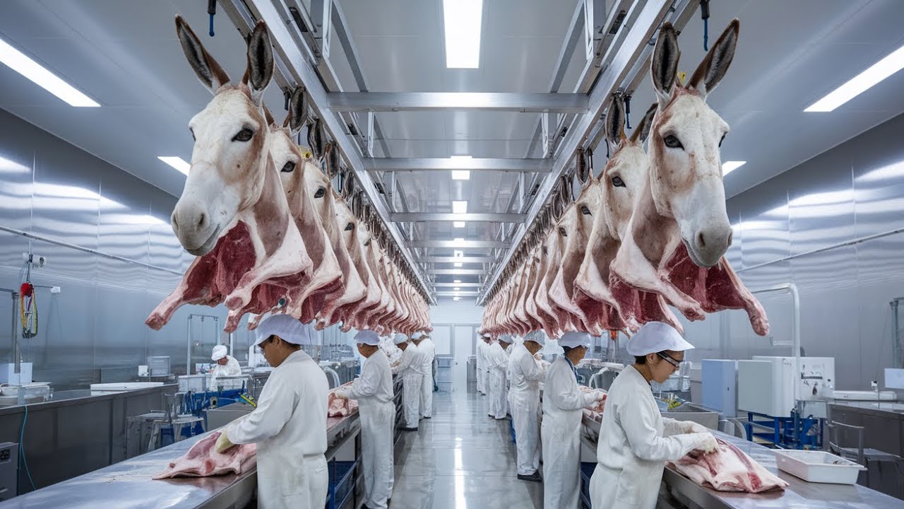 Donkey Meat Factory: Behind the Scenes of Meat Processing.