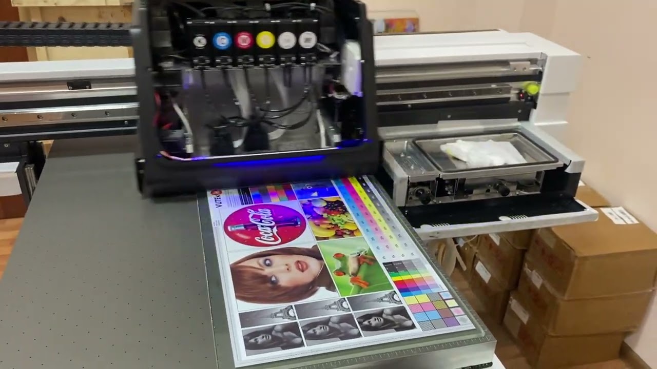 УФ принтер FS-6090uv с печатающими головками Ricoh G5i и системой отрицательного давления