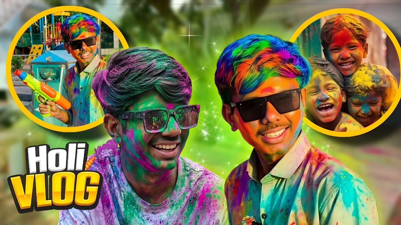 HOLI WITH BROTHERS 😎 | GONE WRONG | 😜🎀 | NOT HAZ VLOGZ | 