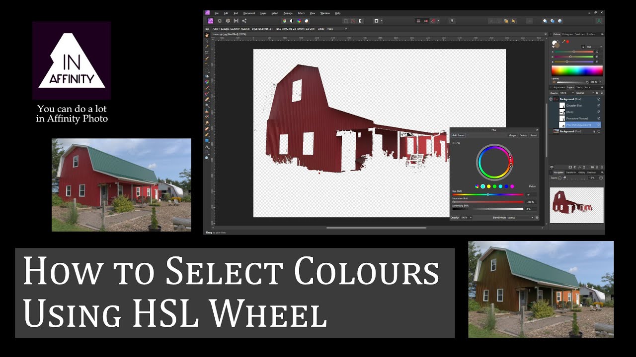 How to Select Colours Using the HSL Wheel in Affinity Photo