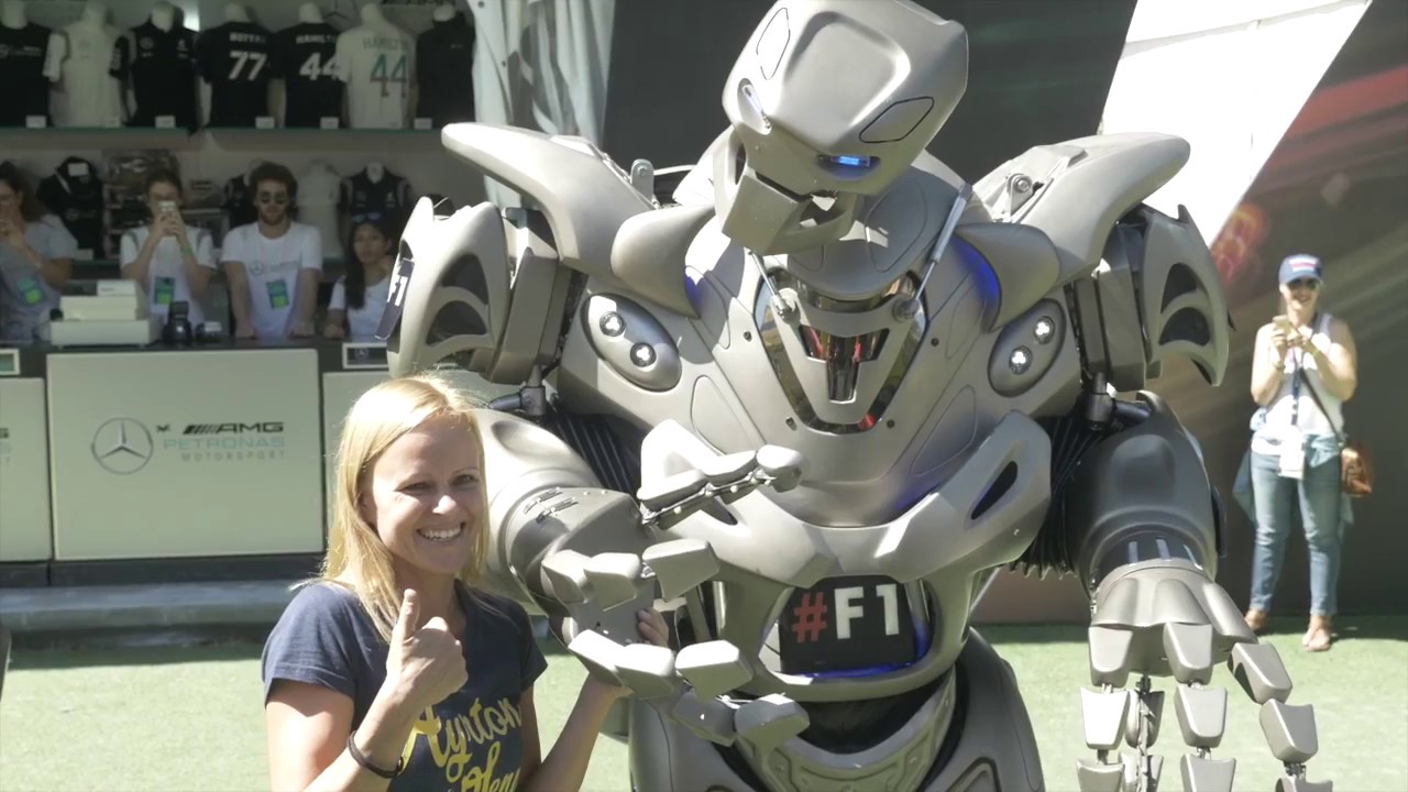 Titan the Robot at the Monza Italian F1 Grand Prix 2017