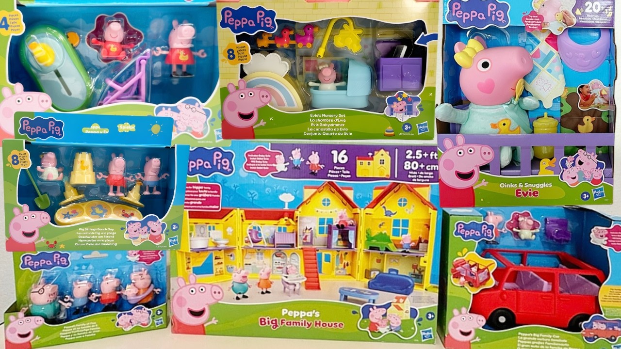 Peppa Pig Baby Evie HUGE Toy Collection Unboxing ASMR 