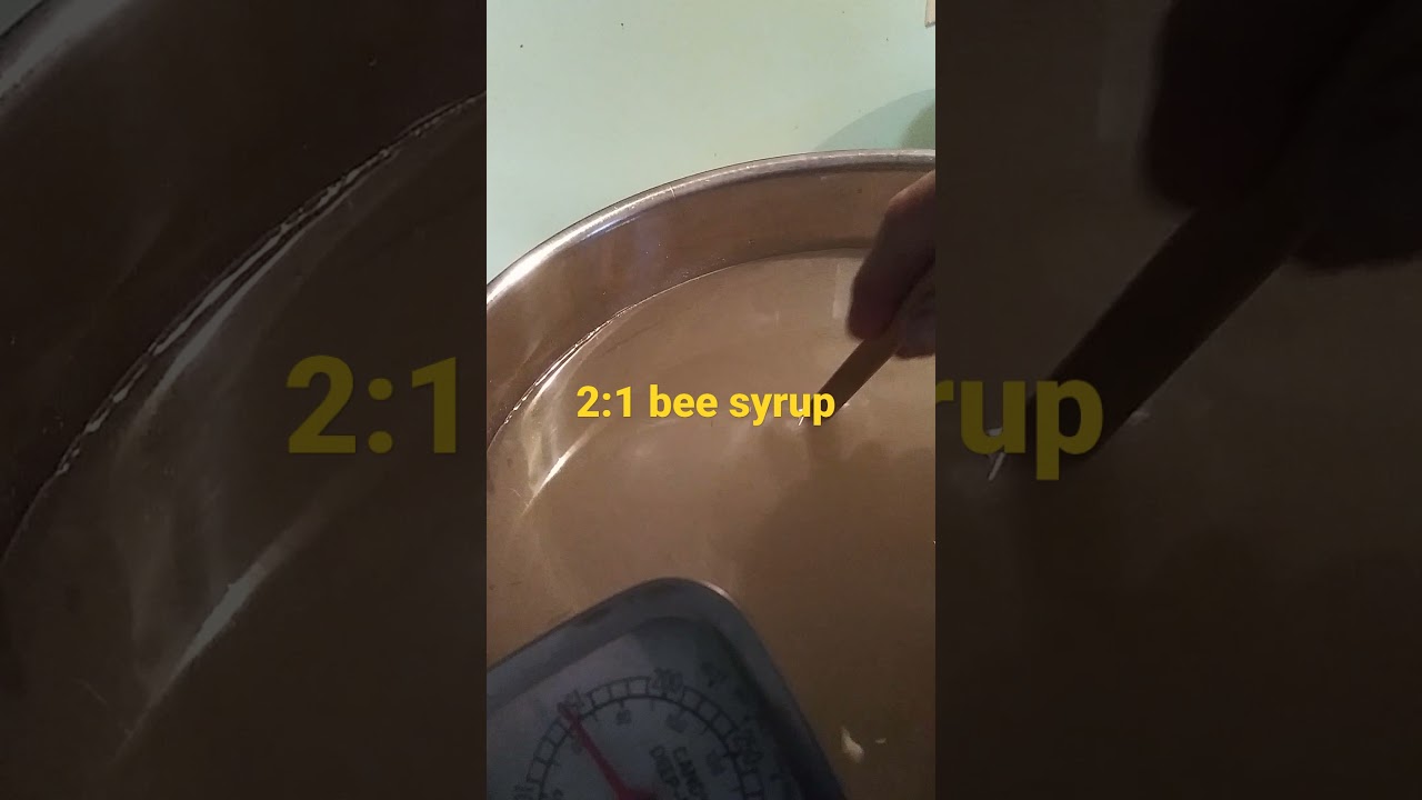 bee syrup 2:1. 25lb sugar 1.5gl water