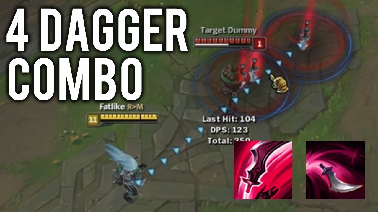 KATARINA DOUBLE DAGGER GUIDE w/ TRIPLE AND QUADRUPLE DAGGER COMBO TUTORIAL - ADVANCED | Katlife