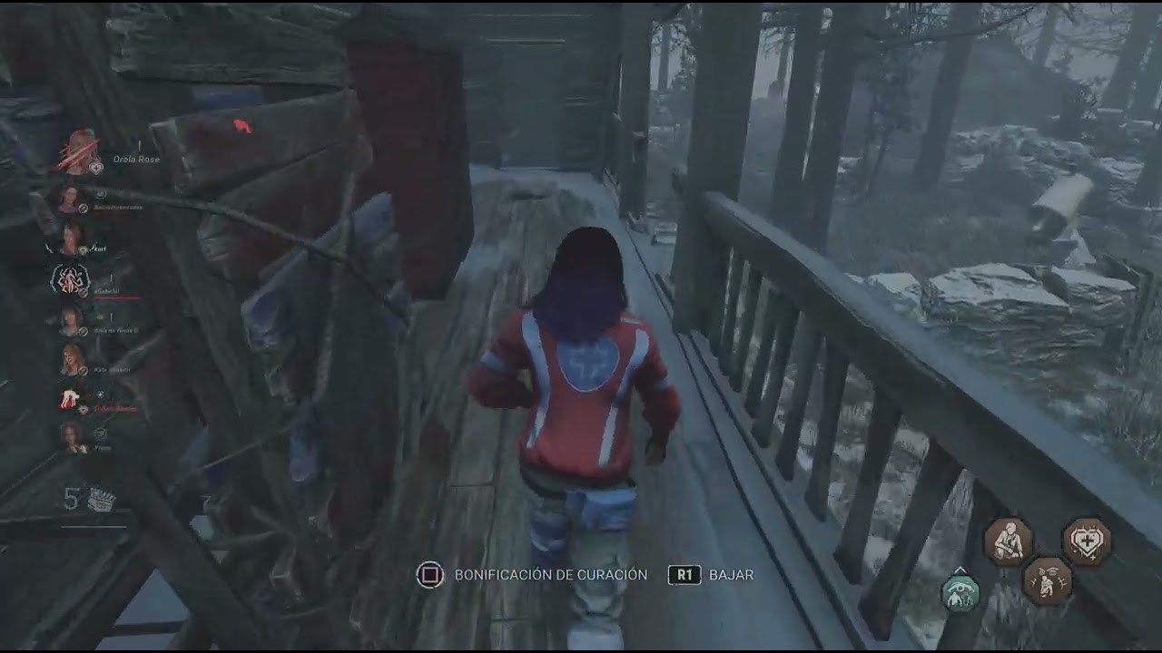 Dead by Daylight_20250521235039 Partida con Orela Rose 2vs8 Deterioro y Cazadora