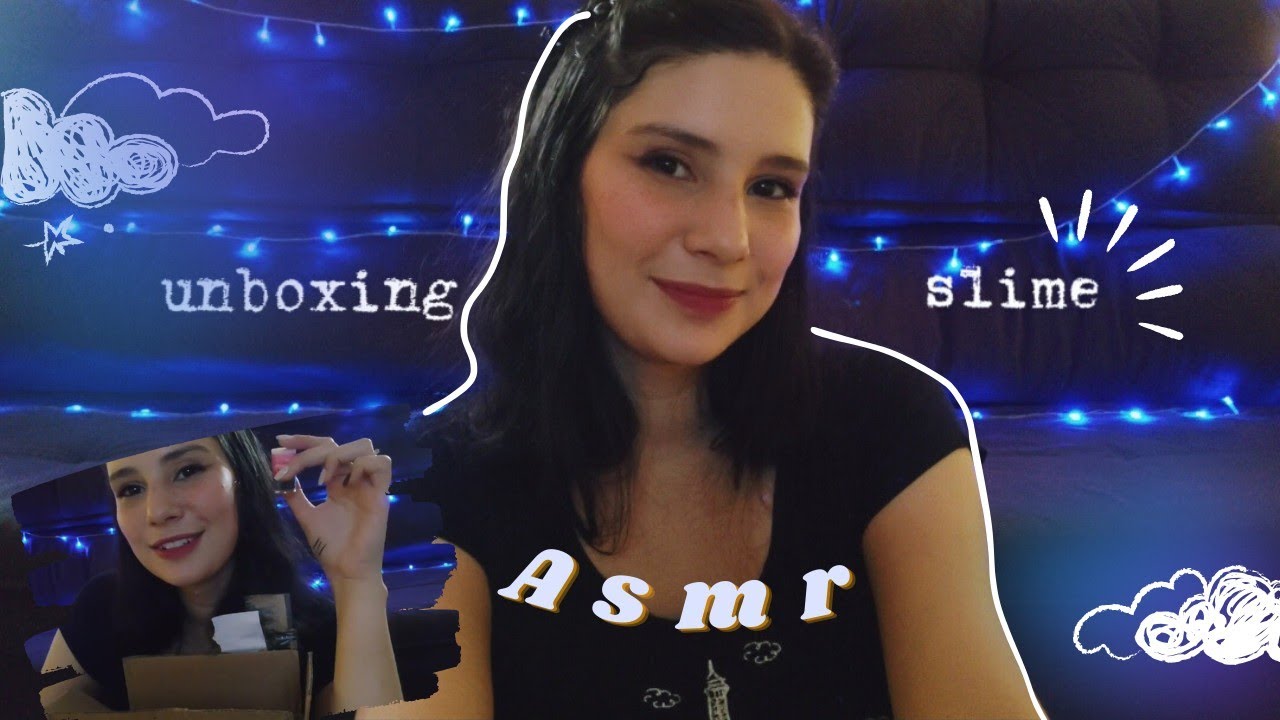 ASMR UNBOXING DE SLIME | asmr caseirinho| voz suave
