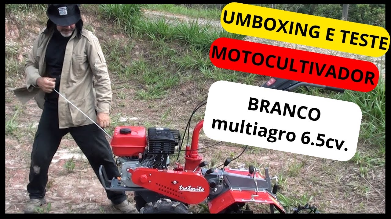 Motocultivador branco multiagro 6.5cv.