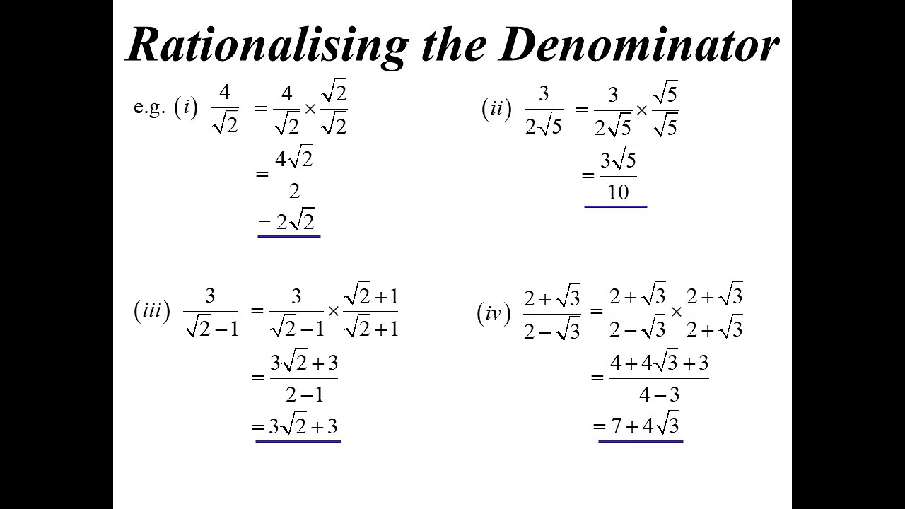 11X1 T02 03 rationalising the denominator 2026