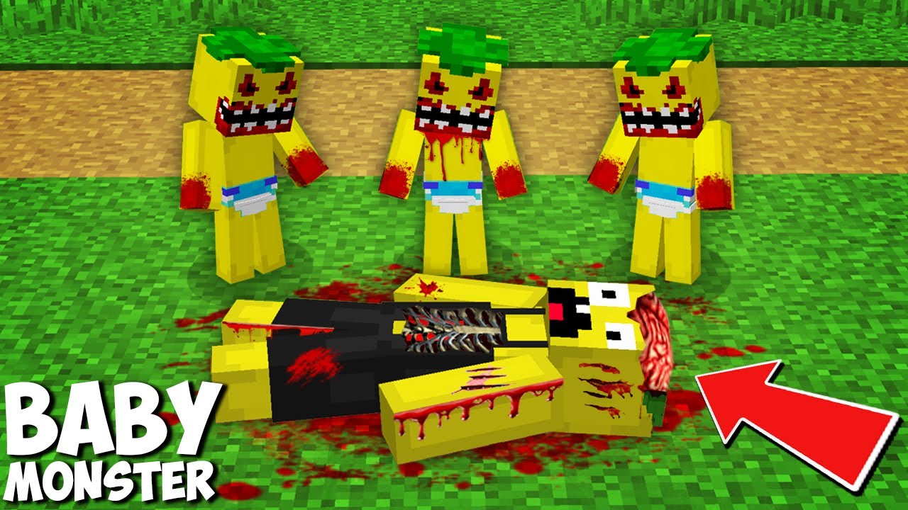 Why did MY CHILDS TURN INTO SCARY MONSTER AND KILL ME in Minecraft ? SCARY BABY MONSTER !
