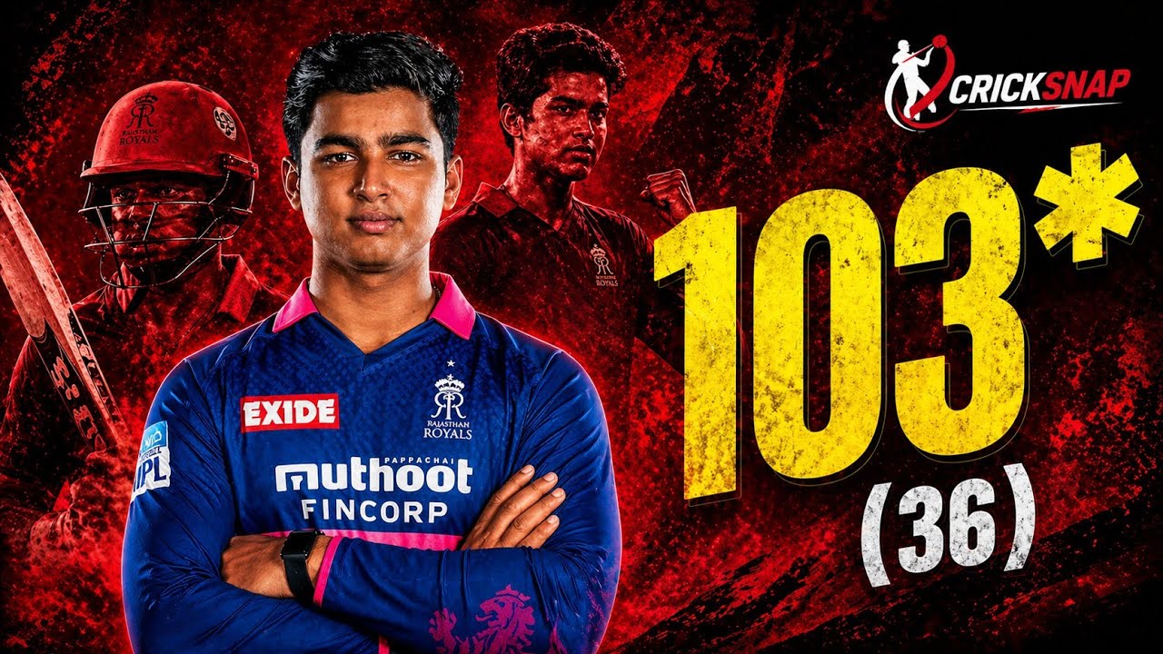 VAIBHAV SURYAVANSHI BATTING | 103 RUN 12 SIxes vs SRH  &bull; HD  | Cricksnap Exclusive 