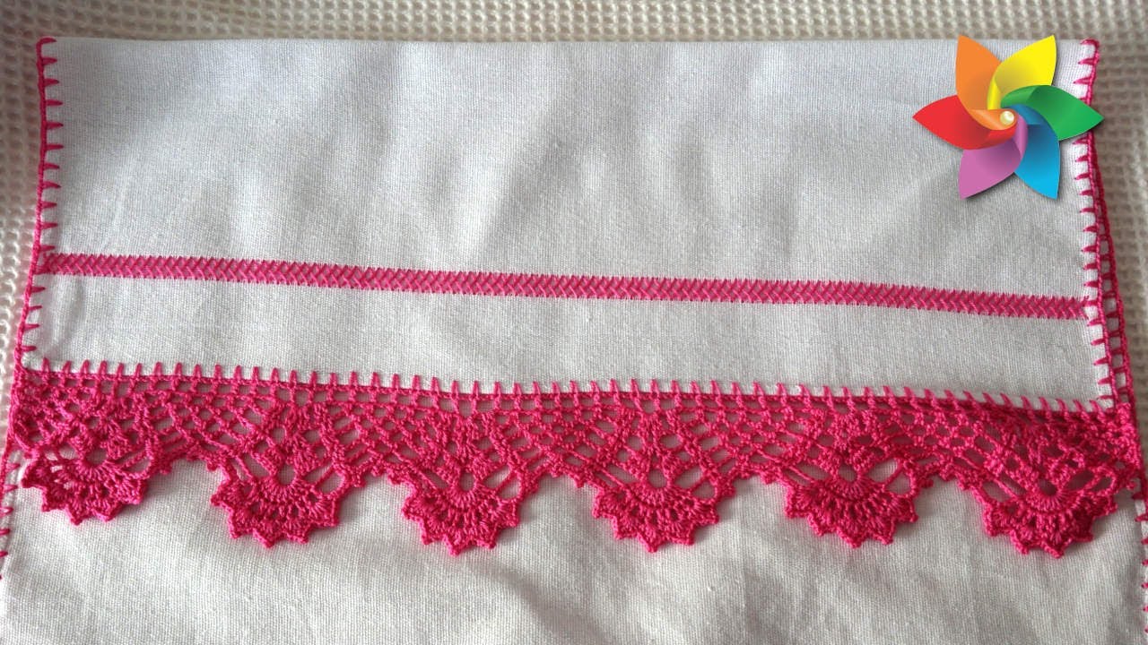 Barrado de Crochê para Pano de Prato - Modelo de Crochê Fácil 160