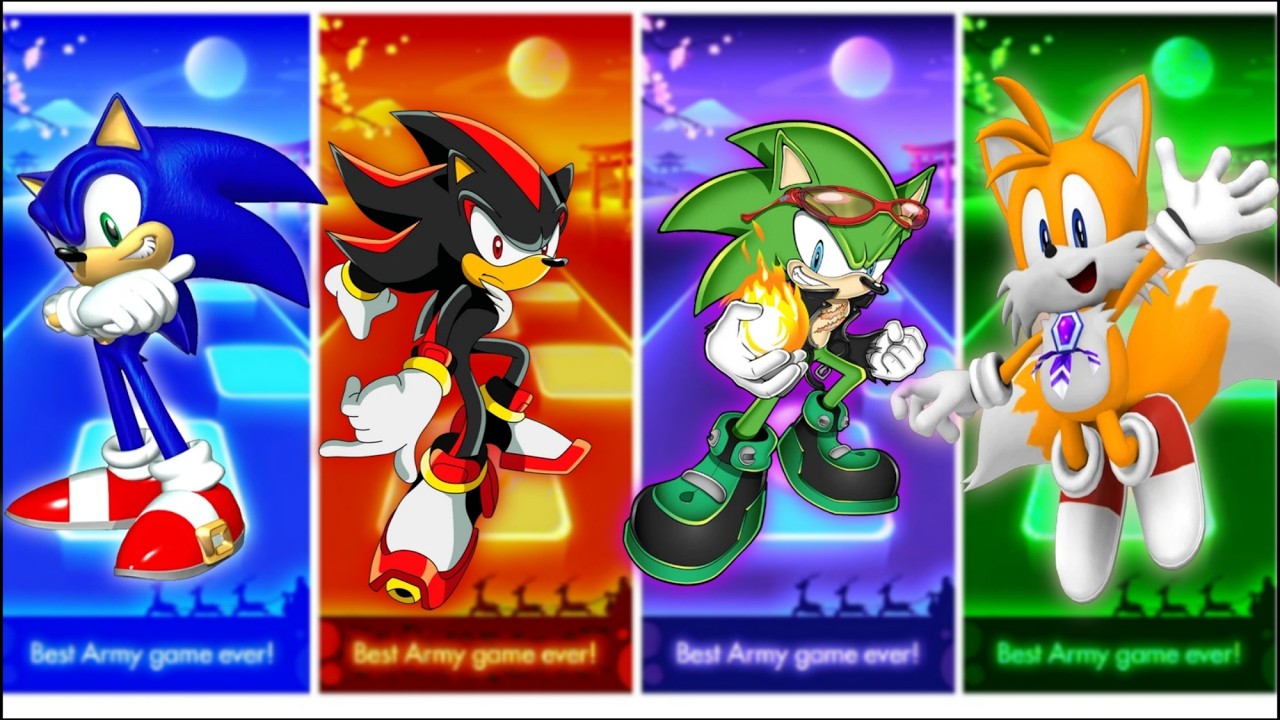 Sonic vs  Shadow vs Sonic vs Tails - Tiles hop
