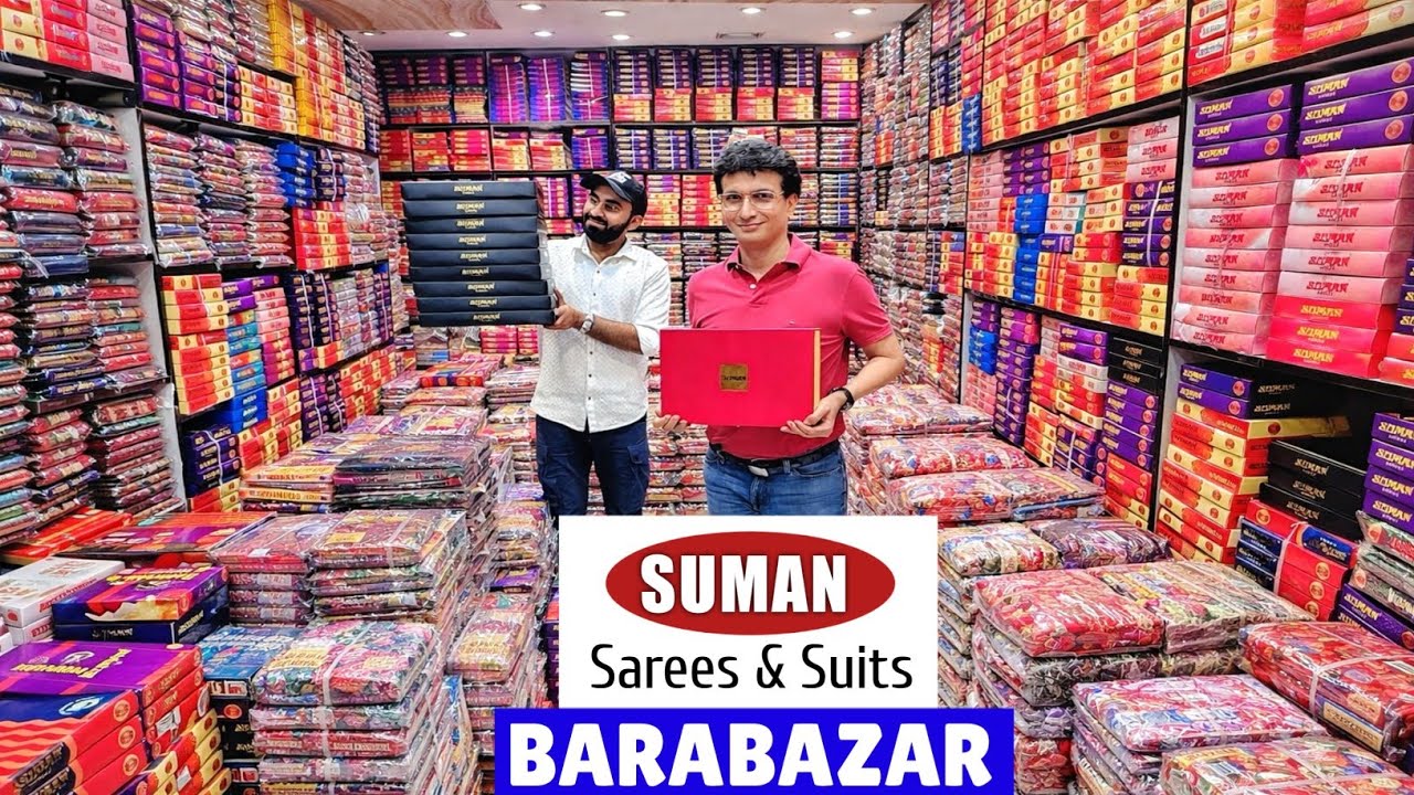 Suman Sarees Kolkata - Biggest Manufacturer of Cotton Printed Sarees 🔥🔥 Barabazar Saree Wholesaler