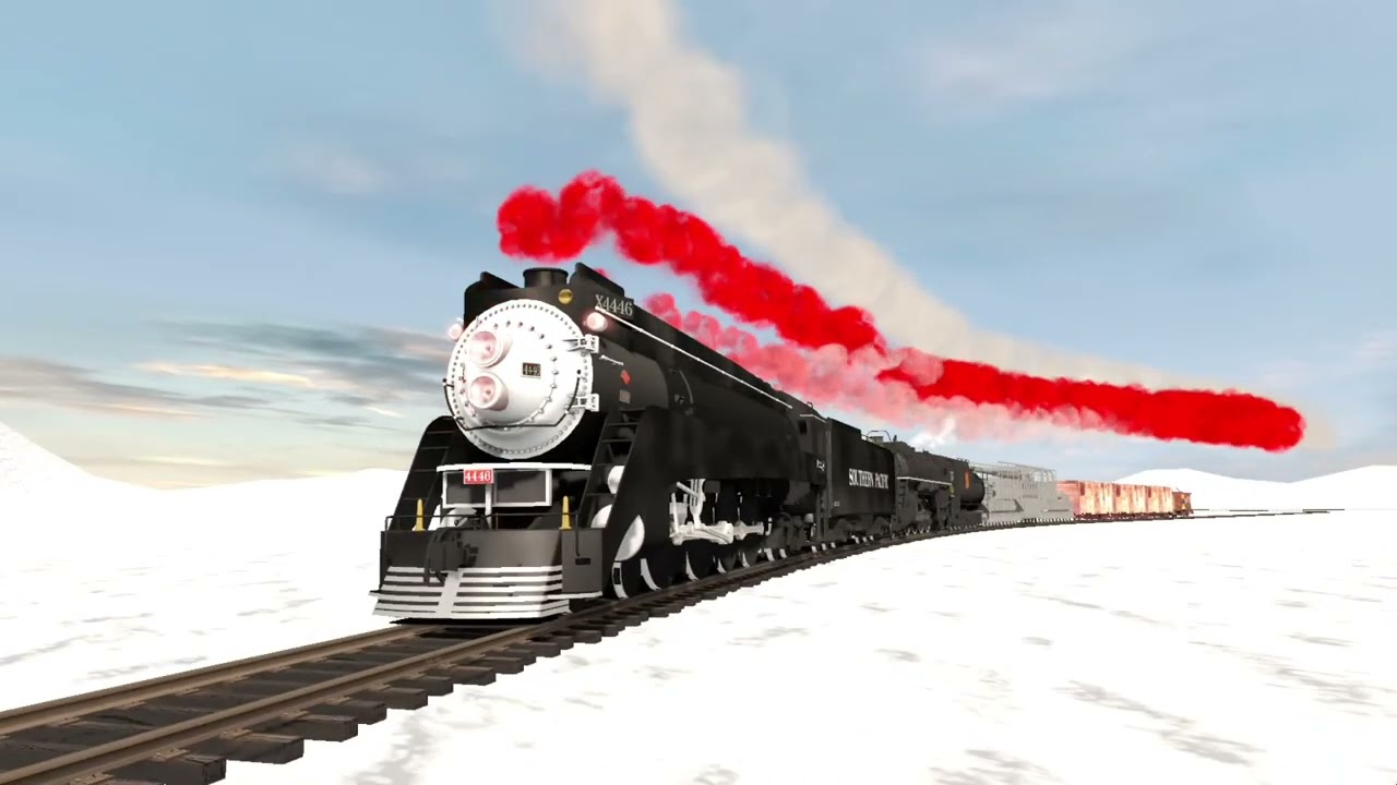 (САМОЕ ПРОСМОТРИМОЕ) Погоня на поезде по волшебной кольцевой развязке (Trainz Remake) (специальны...