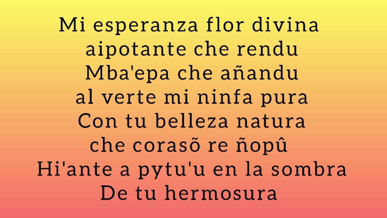 Roipota che mba'era pista y letra
