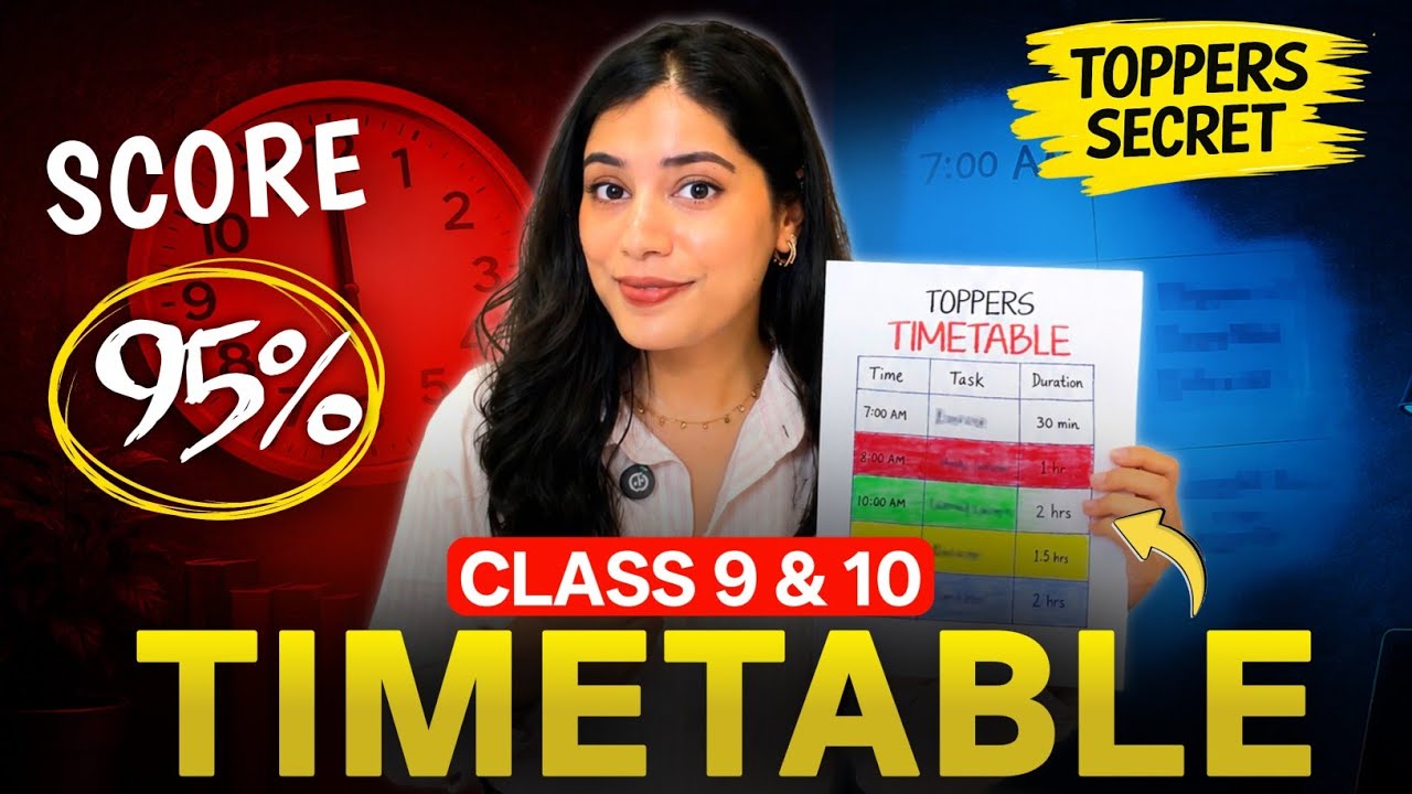 Best timetable for Class 9 & 10 🔥| Toppers Timetable for class 10 | Must Watch 💀
