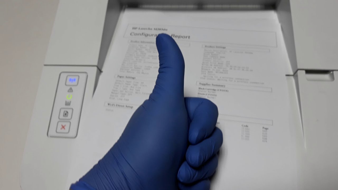 HOW TO PRINT SELF TEST PAGE ON HP LASERJET PRO M203DW