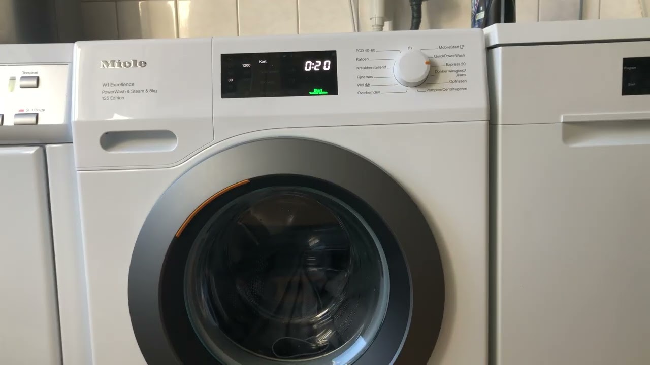 Miele W1 Excellence PowerWash Steam 8kg 125 Edition Express 20 minutes 30’C program