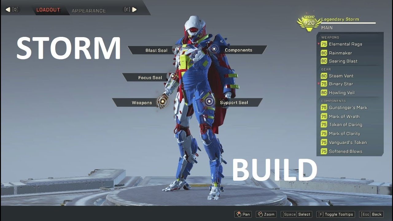Anthem Gm3 Storm Build 