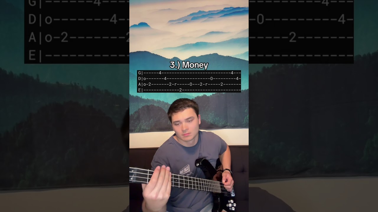 5 Easy Bass Riffs With Tabs #shorts #bass