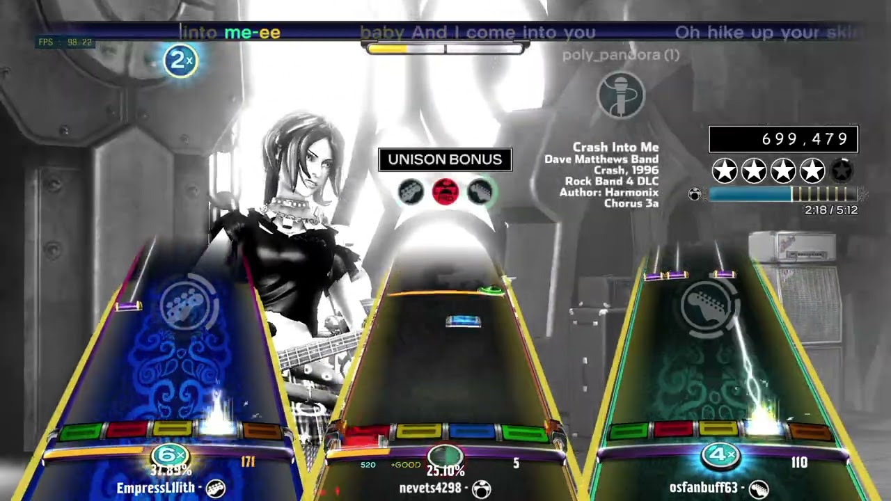 [FBGS] Crash Into Me (1996) By Dave Matthews Band - Full Band Gold Stars Rock Band 3 Deluxe RPCS3