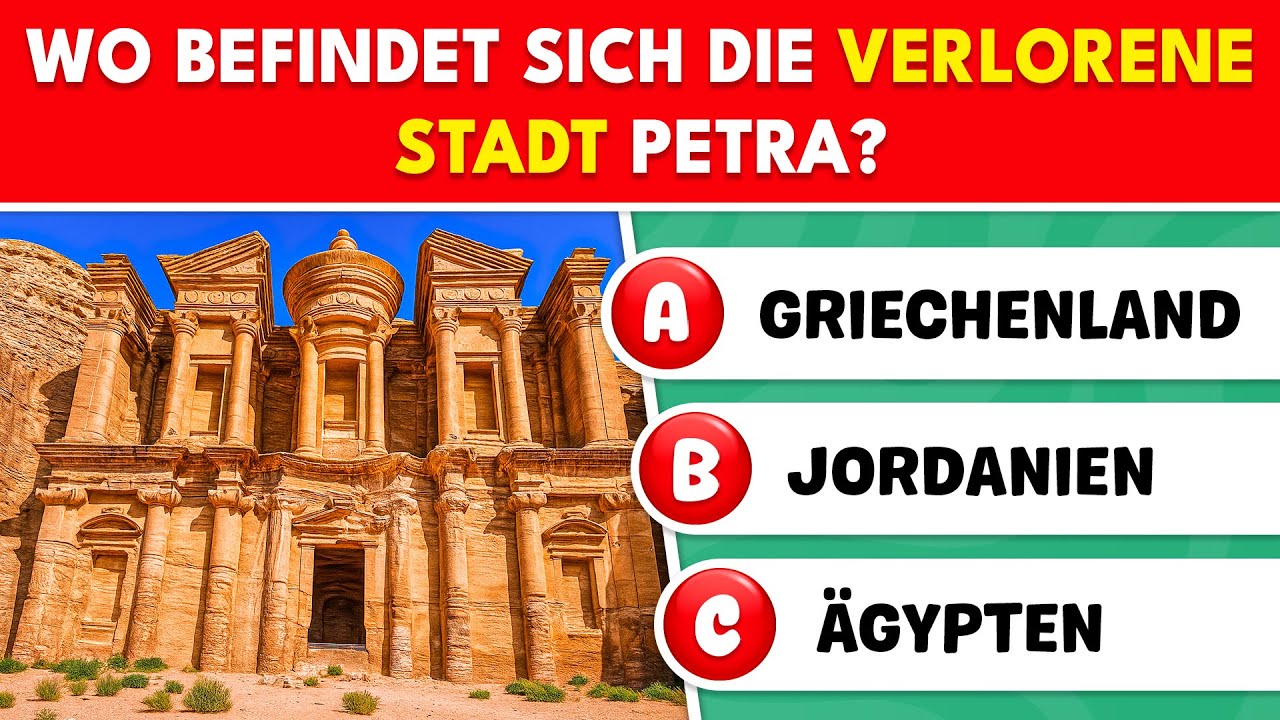 Kannst du 30/40 in diesem Geografie-Test erreichen? 🌍 40-Fragen-Herausforderung! - Knowlio-DE