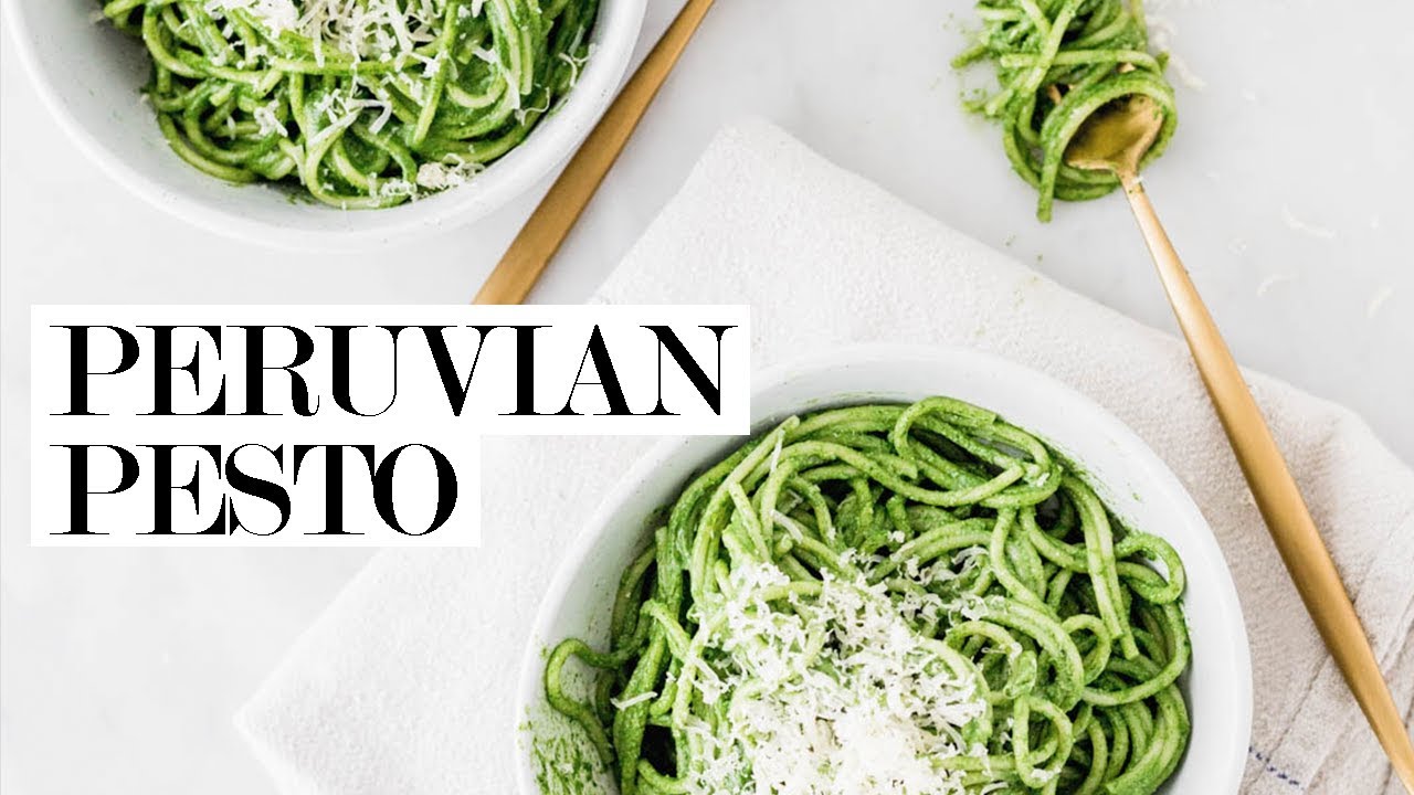 Peruvian Pesto (tallarines con salsa verde) | Cravings Journal