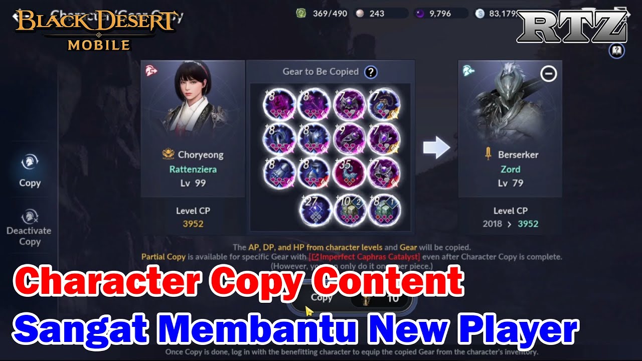 CHARACTER COPY CONTENT - Black Desert Mobile Indonesia