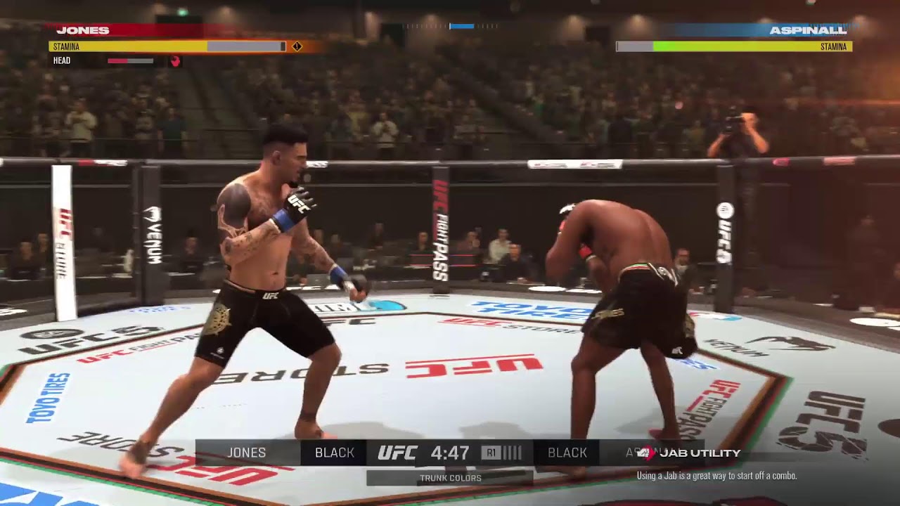 Jon Jones vs. Tom Aspinhal UFC 5 gameplay