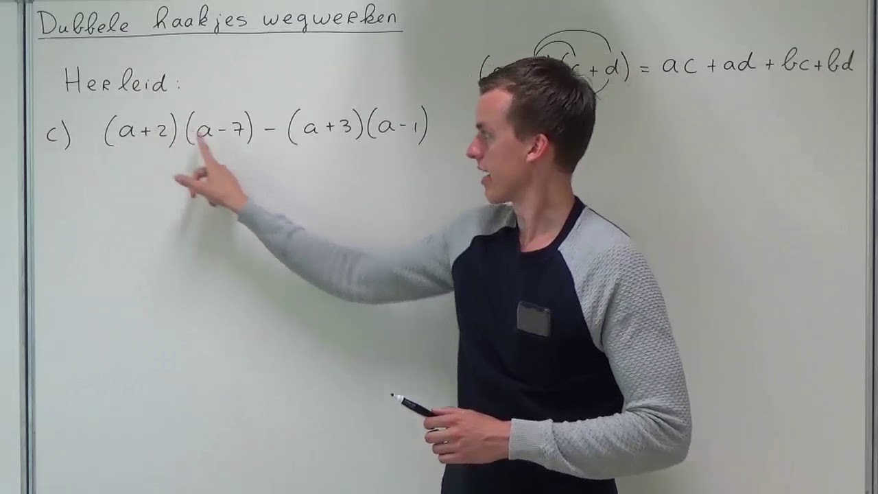 Dubbele haakjes wegwerken (2 HAVO/VWO & 2 VWO)