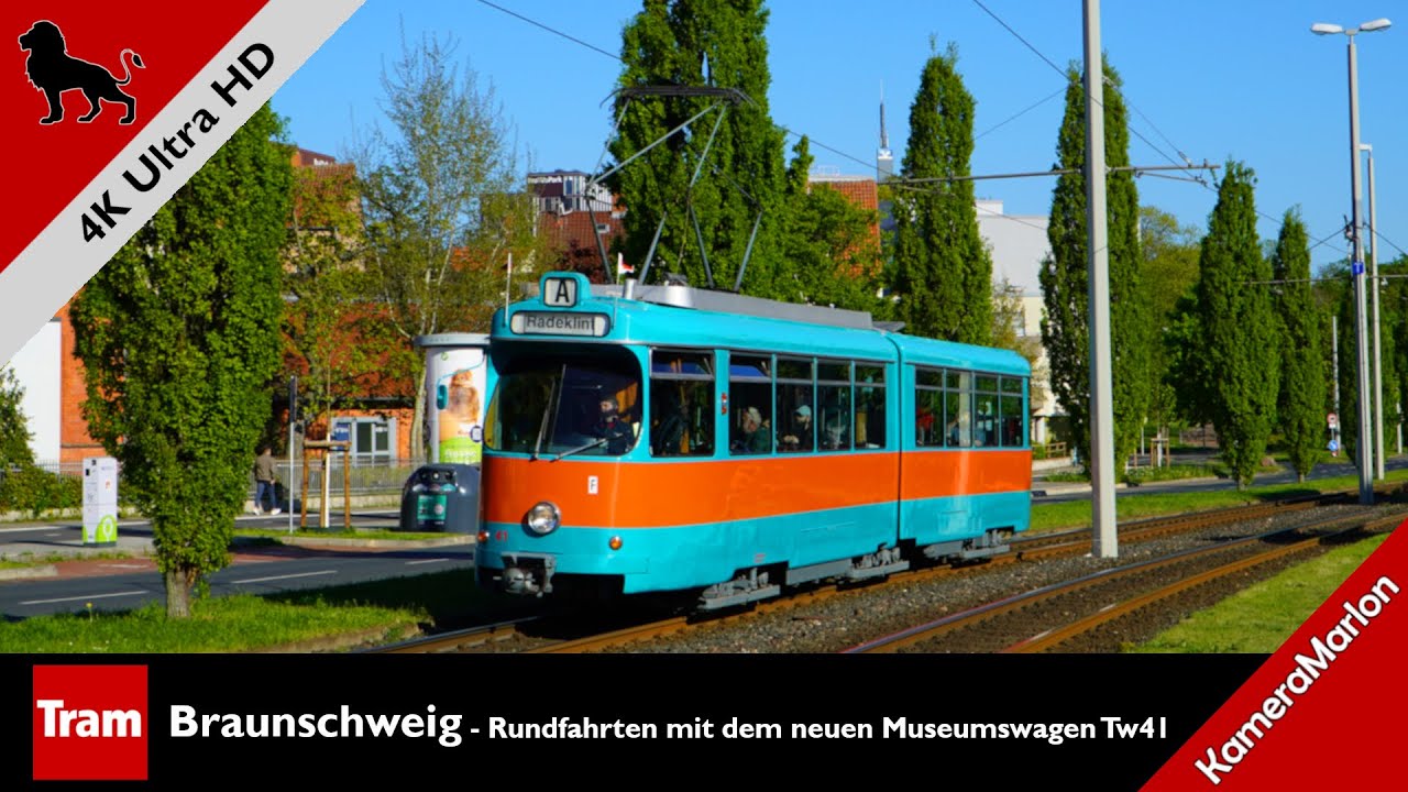 [Miniclip] Straßenbahn Braunschweig - Rundfahrten mit dem neuen Museumswagen Tw41 | 4K