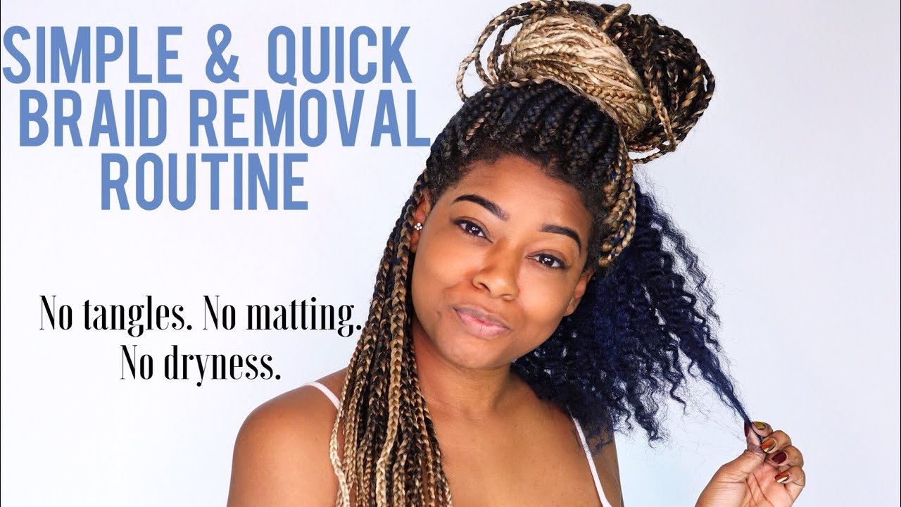 Box Braid Take Down | Quicky & Safely Detangle, No Matted and Tangled Natural Hair + Wash Day Tips