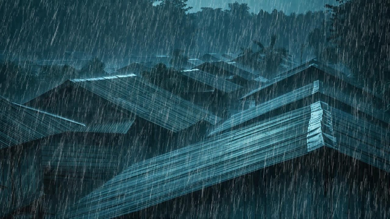 No Ads Rain Sounds for Sleeping – Rain On Tin Roof for Fast Sleep and Mind Silence