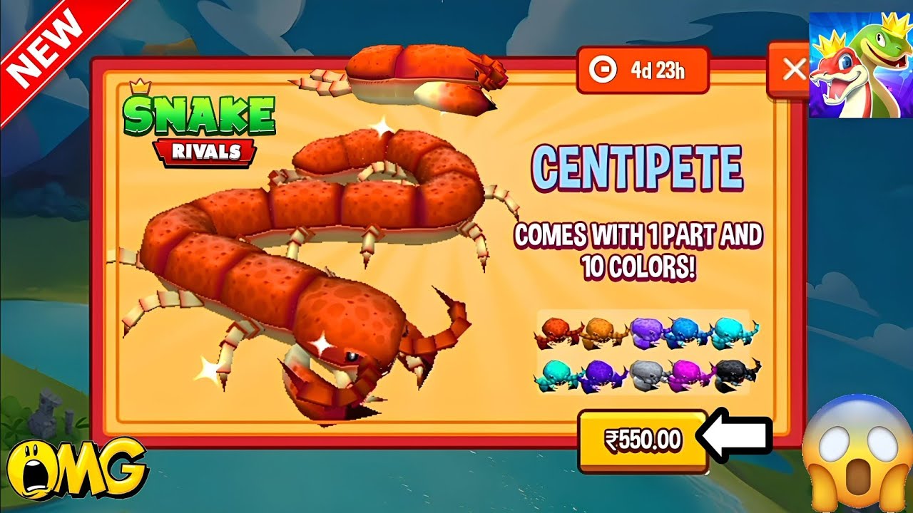 Snake Rivals - New Snake Unlocked CentiPete 🐉