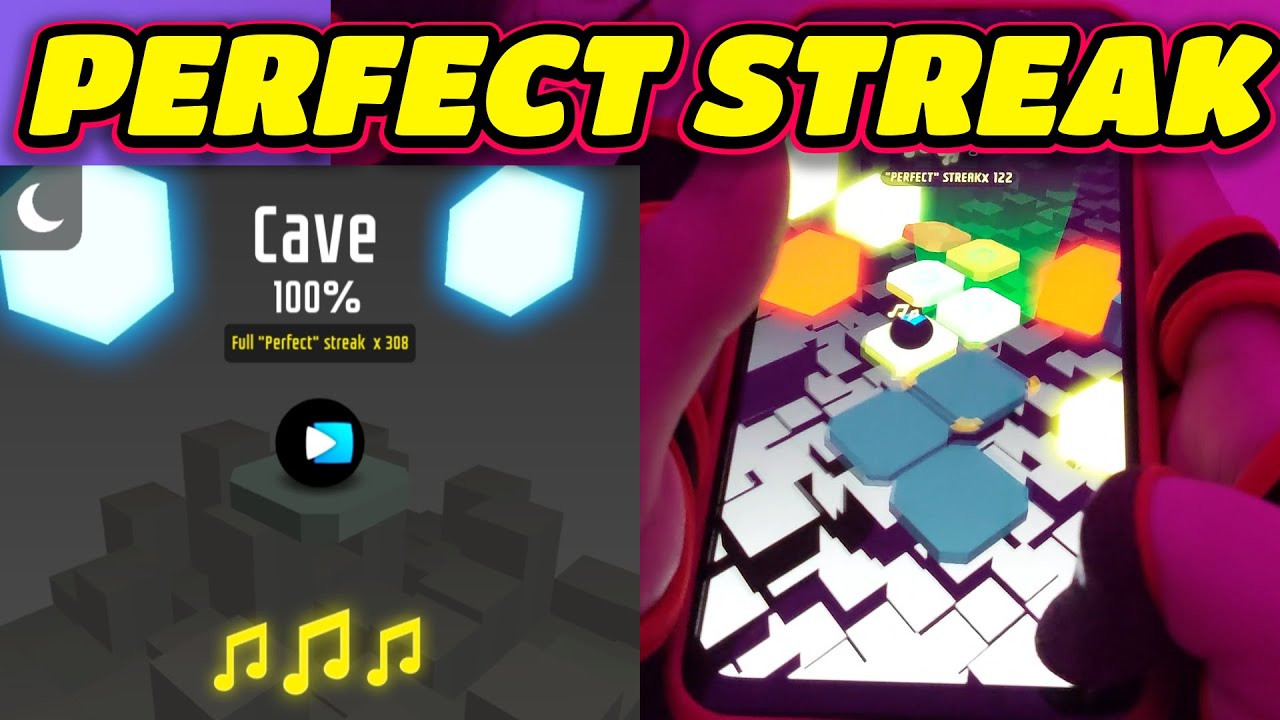 Tapping 308 Times on Rhythm ! ┃ Dancing Ball World - Cave