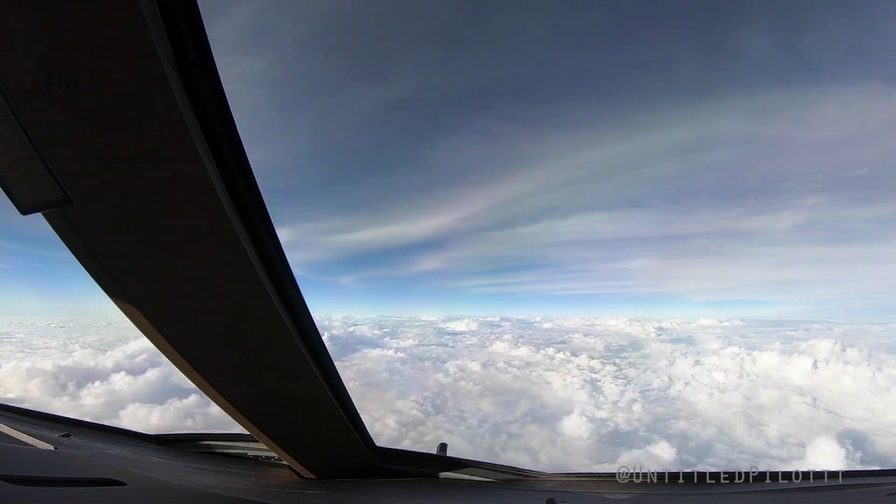 Boeing 747 Cockpit View: Cloud Surfing Timelapse Video